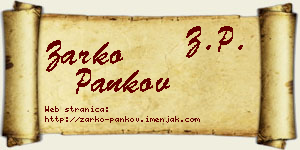 Žarko Pankov vizit kartica